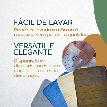 Tapete De Banheiro Macio Antiderrapante Ultra Absorvente 60x40